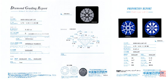 婚約指輪のダイアモンドには鑑定書をお付けします