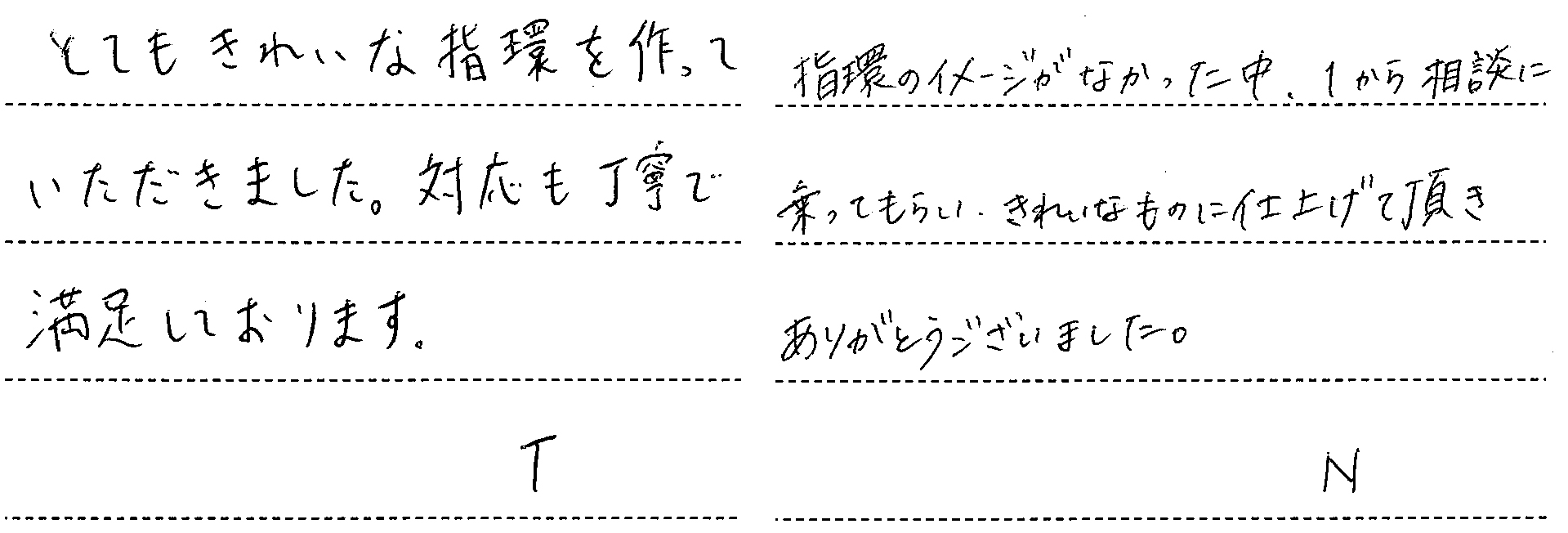 A様 (Pt 誕生石ルビーとグリーントルマリンの婚約指輪)