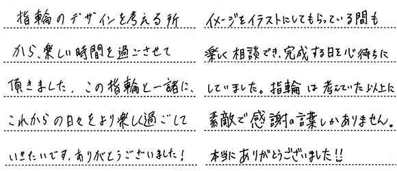 池谷様 (プラチナ/赤銅 色が変わるラインの結婚指輪)