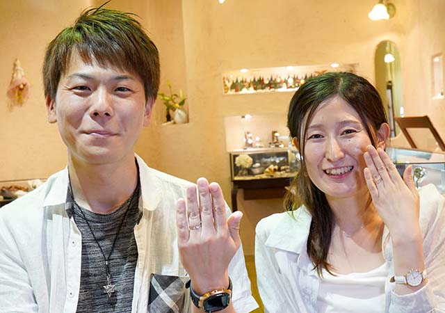 S様 (プラチナ 連なるダイアモンドの結婚指輪)