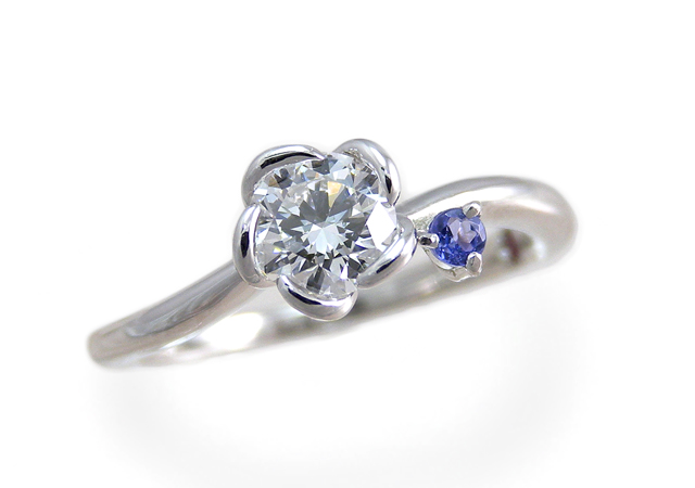 K様（Pt900ダイアモンド・タンザナイトエンゲージリング） - 婚約指輪 