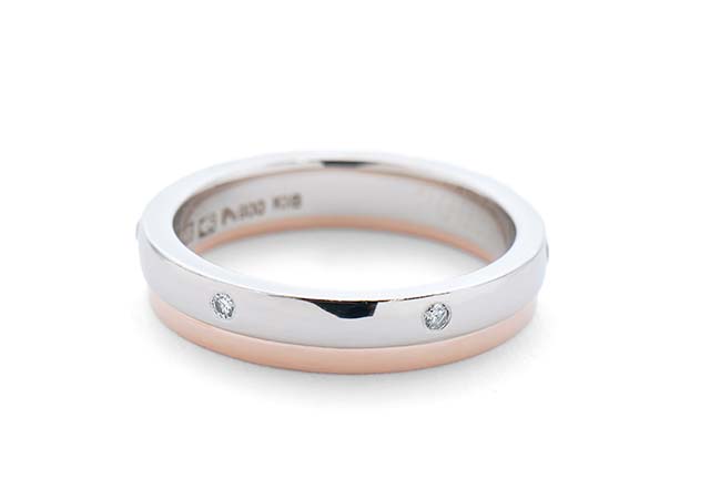 プラチナ/K18製指輪のダイヤ紛失修理