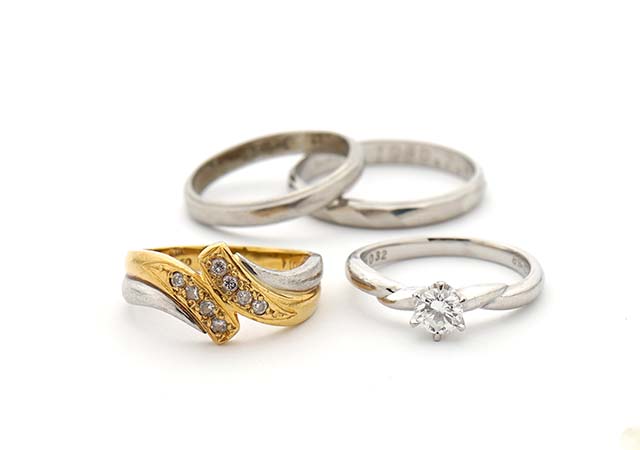 H様 (プラチナ 婚約指輪と結婚指輪を新たなデザインにリフォーム)