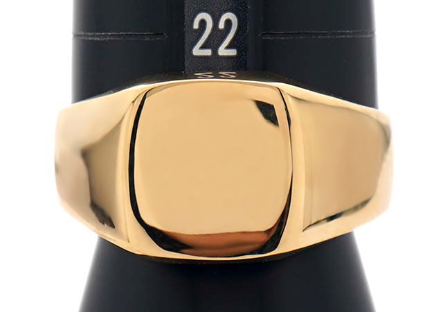 K20製印台指輪のサイズ直し