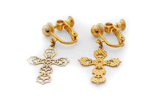 K18製ペンダントトップをイヤリングに加工