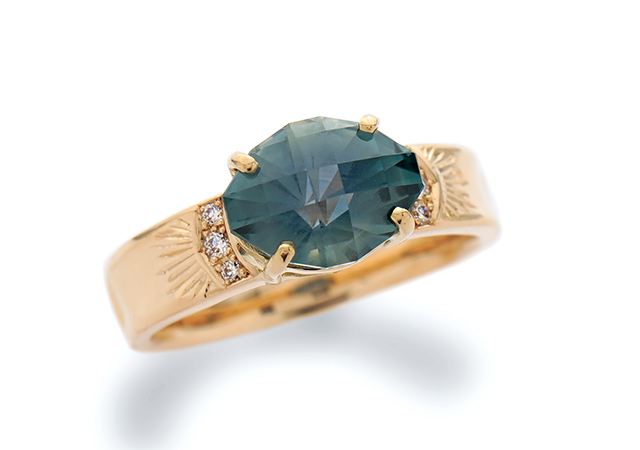 N様 (K18 ふたつのジュエリーをひとつの指輪にリフォーム)