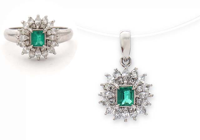 A様 (プラチナ エメラルドの指輪を“活かし取り”でリフォーム)