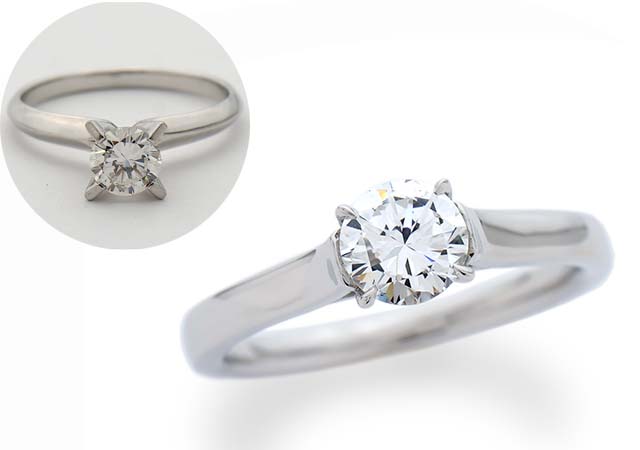 K様 (プラチナ ダイアモンドの指輪をリフォーム)