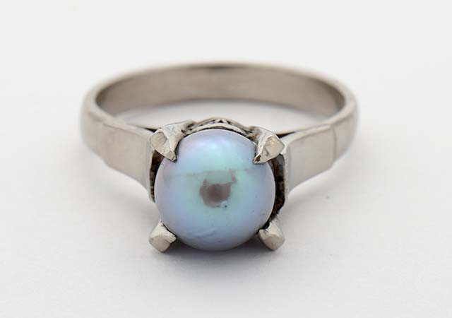 T様 (プラチナ 真珠の指輪をネックレスと指輪にリフォーム)