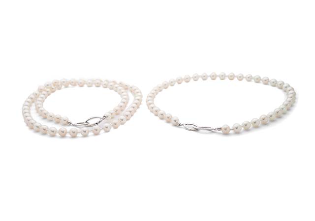 H様 (アコヤ真珠2本のネックレスを組み合わせたリフォーム)