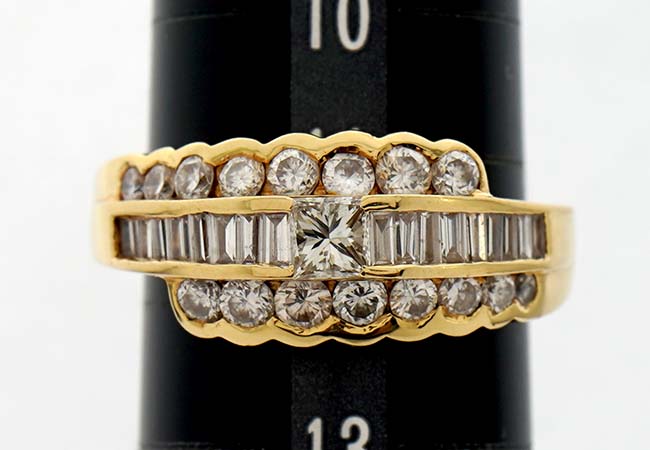 K18製ダイヤ指輪のサイズ直し