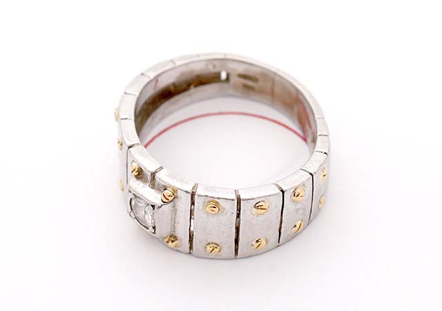 プラチナ/K18製指輪の変形修理