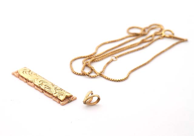 K14製ハワイアンネックレスのバチカン修理