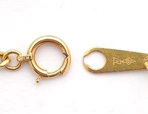 K18製 ネックレス留め具の交換