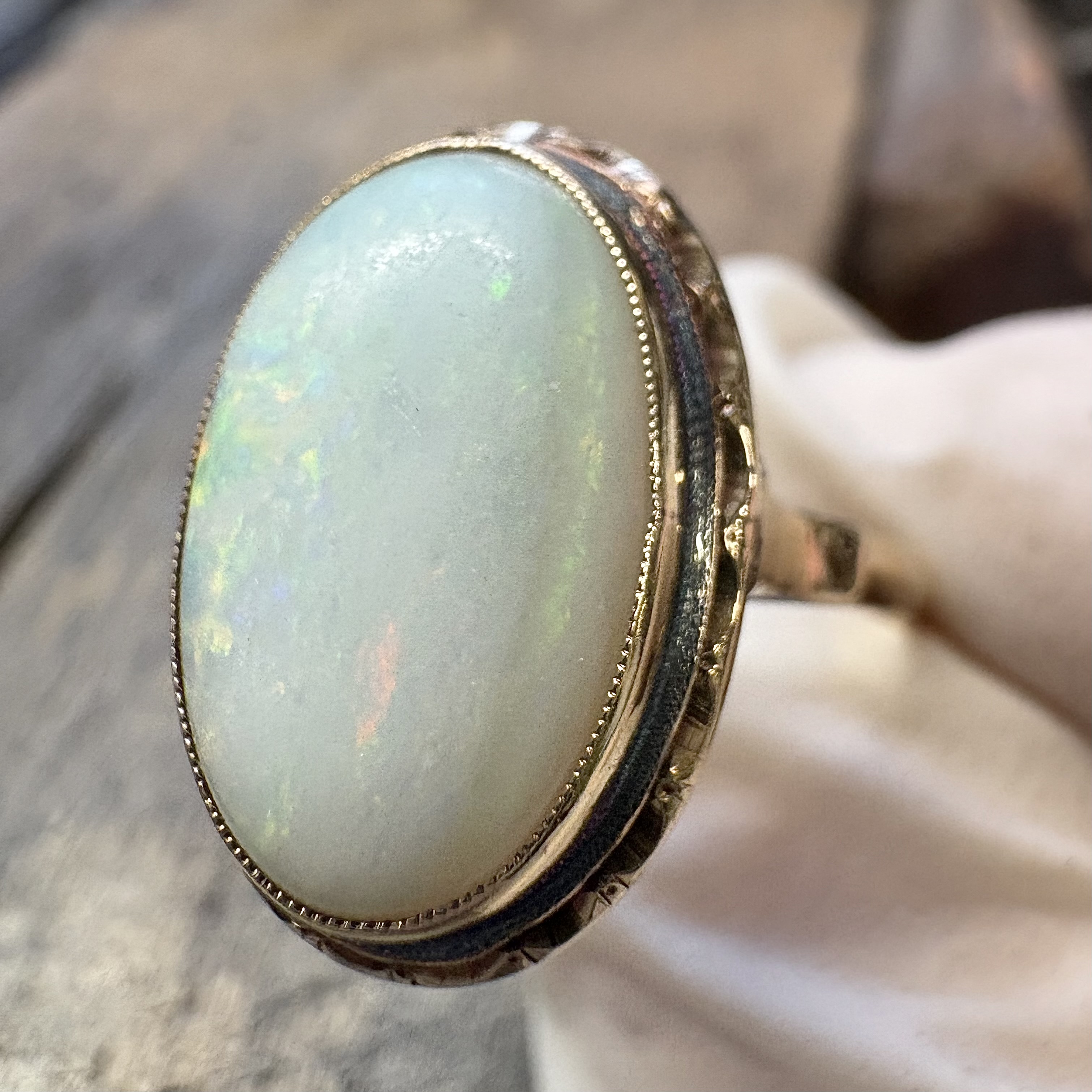 オパールリングの磨き直し