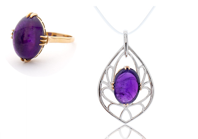 T様 (プラチナ アメシストの指輪をプラチナペンダントにリフォーム)