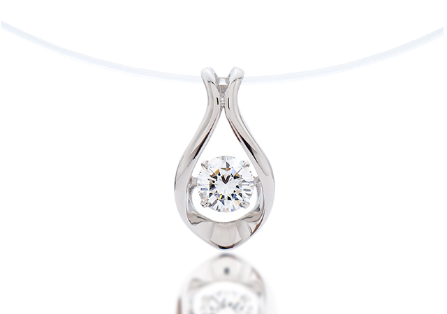 プラチナ ダイヤ婚約指輪をダンシングストーントップにリフォーム