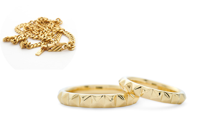 新木様 (K18 喜平ネックレスをスタッズリングへリフォーム)