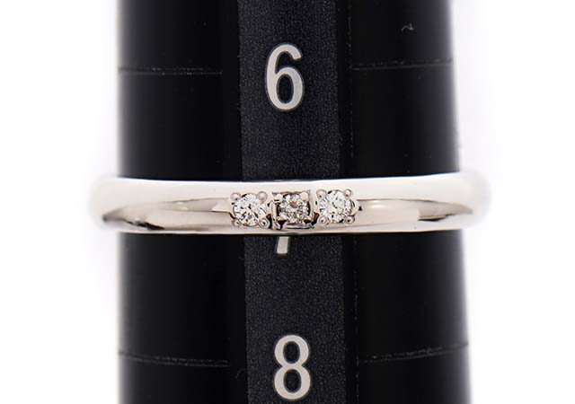 プラチナ1000製指輪サイズ直し＆ダイヤ追加