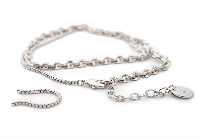 合金ネックレスの切断と留め具外れ修理