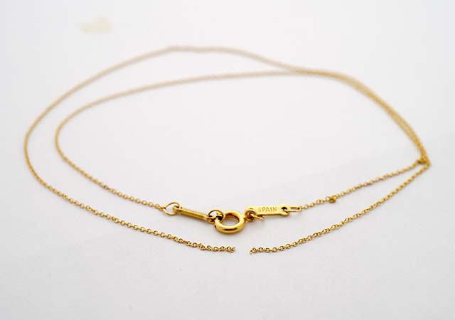 K18イエローゴールド製ティファニーネックレスの切れ修理