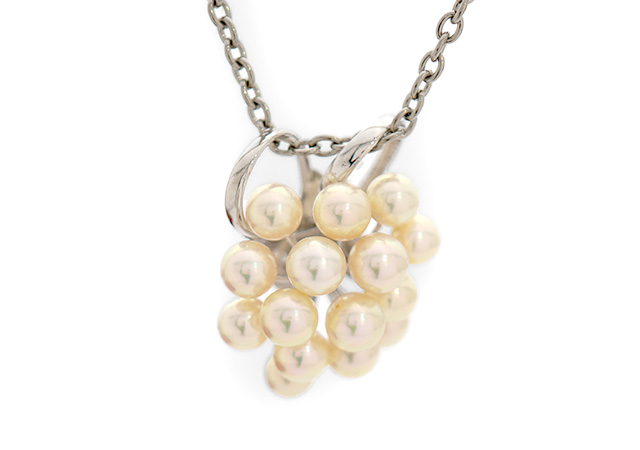 あこや真珠ブローチをネックレスに加工