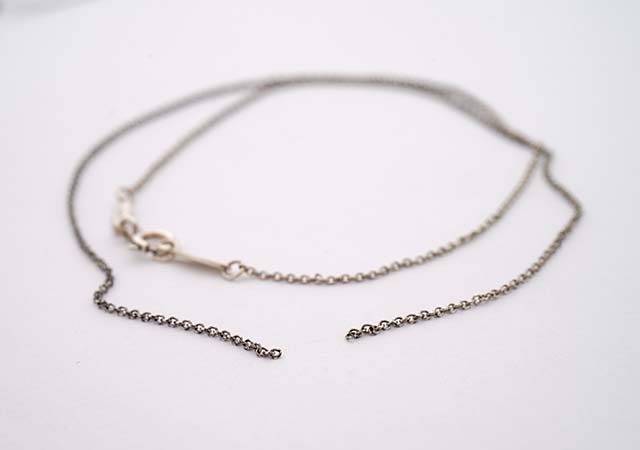 シルバー製ネックレスの切れ修理